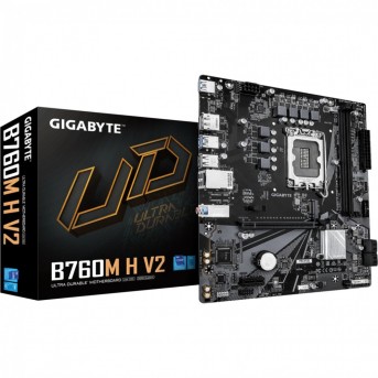 Материнская плата GIGABYTE B760M H V2, LGA1700, B760, HDMI+DP, 2xDDR5, M.2, 4xSATA, MATX в Metoo.kz - Metoo (4)