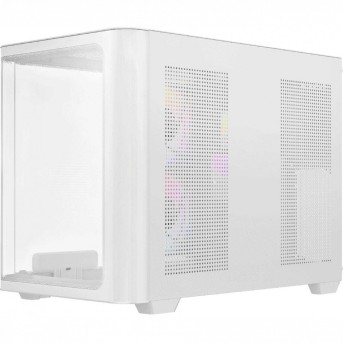 Корпус Ocypus Iota C50 WH Curve ARGB Digital mATX/ITX 2xUSB Type-C Белый Iota-C50-WHD300CD-GL в Metoo.kz - Metoo (2)