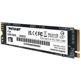 Твердотельный накопитель SSD 1Tb M.2 2280 Patriot P320 P320P1TBM28 PCIe Gen3 x4, R3000/W2200 в Metoo.kz - Metoo (4)