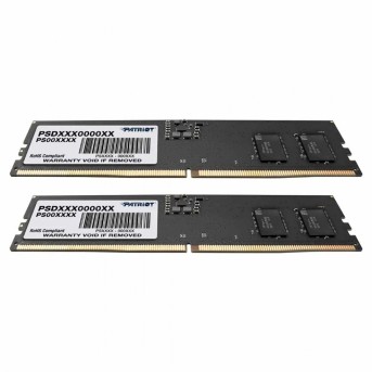 Модуль памяти Patriot Signature, PSD516G5600K, DDR5, DIMM, 16Gb Kit (2x8Gb), 5600Mhz, CL46 в Metoo.kz - Metoo (1)