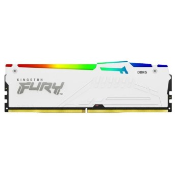 Kingston 16GB 6000MT/s DDR5 CL30 DIMM FURY Beast White RGB EXPO в Metoo.kz - Metoo (1)