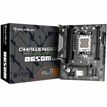 Материнская плата MaxSun Challenger B650M WIFI, AM5, 2xDDR5 4xSATA 1xM.2 PCIe4.0, HDMI+VGA mATX в Metoo.kz - Metoo (5)