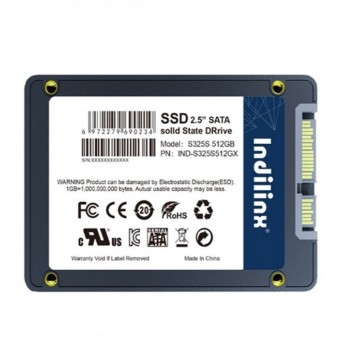 Твердотельный накопитель SSD Indilinx IND-S325S512GX, 512Gb, 2'50" SATA в Metoo.kz - Metoo (1)