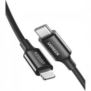 Кабель Ugreen US171 Lightning To Type-C 2.0 Male Cable Black 1M, 60751