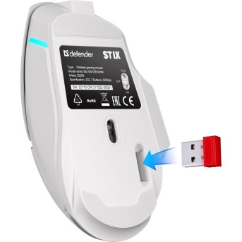 Мышь Defender Stix GM-009 белый в Metoo.kz - Metoo (5)
