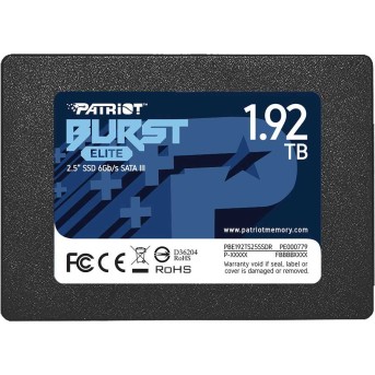 Твердотельный накопитель SSD 1920 Gb SATA 6Gb/s Patriot Burst Elite PBE192TS25SSDR 2.5" 3D QLC в Metoo.kz - Metoo (2)