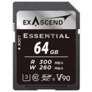 Карта памяти SD Exascend Essential, 64Gb, SDXC II, UHS-II (V90), R300/W260