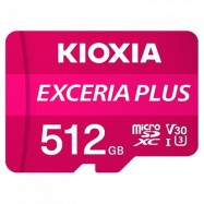 KIOXIA LMPL1M512GG2; 512GB microSD KIOXIA Exceria Plus (M303) UHS I U3 with adapter..