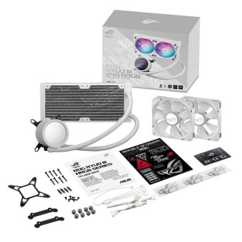 СЖО ASUS ROG RYUO III 240 ARGB WHT , AIO, 2x120mm fan, 1200/<wbr>1700/<wbr>AM5, WHITE, BOX - Metoo (5)