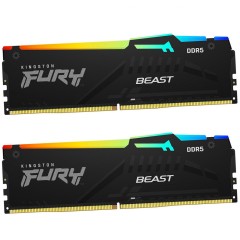 Модуль памяти Kingston Fury Beast RGB EXPO KF564C32BBEAK2-64 DDR5 DIMM 64Gb KIT (2x32) 6400MHz CL3..