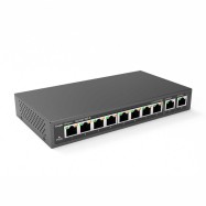 Коммутатор неуправляемый Reyee RG-ES110D-P, 8x10/100 PoE, 2x10/100 Uplink, PoE 110W..