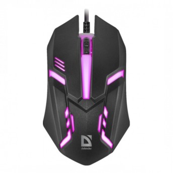 Мышь проводная Defender Cyber MB-560L 7цветов,3кнопки,1200dpi,черный, НОВИНКА! в Metoo.kz - Metoo (2)