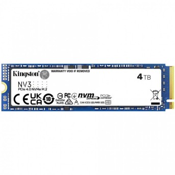Твердотельный накопитель SSD 4000 Gb M.2 2280 Kingston SNV3S/<wbr>4000G, PCIe NVMe Gen 4x4, W6000/<wbr>R5000 - Metoo (1)