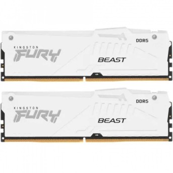 ОЗУ Kingston FURY Beast 64Gb (32x2) kit, DDR5 6000 MT/s, KF560C36BWEAK2-64, White в Metoo.kz - Metoo (2)