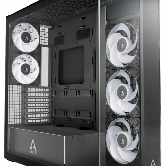Компьютерный корпус Arctic Xtender Black(Clear Glass), 5 ARGB FAN, USB-C, 2xUSB-A, E-ATX в Metoo.kz - Metoo (1)