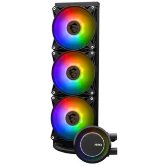Водяное охлаждение для CPU MSI MAG CORELIQUID E360. Socket Intel/AMD, 4pin, Fan 3x120см, ARGB, Black в Metoo.kz - Metoo (4)