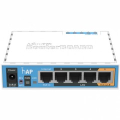 Wi-Fi точка доступа MikroTik RB951Ui-2nD RouterBOARD hAP (5UTP 100Mbps, 1WAN, 802.11b/<wbr>g/n, 1xUSB, 1