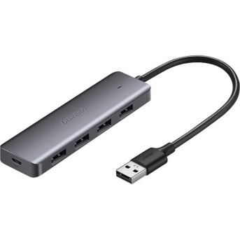 HUB UGREEN CM219 4-Port USB 3.0 Hub + Powered by Micro USB, Metal Plated Shell, Ultra Slim в Metoo.kz - Metoo (2)