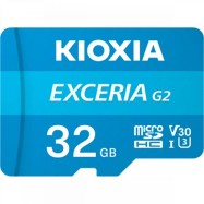 KIOXIA LMEX2L032GG2; 32GB microSD KIOXIA Exceria (gen 2) UHS I U3 V30 with adapter..