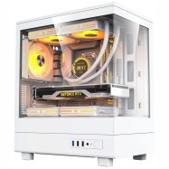Компьютерный корпус DarkFlash DB330M, White, 3xFan ARGB, mATX..