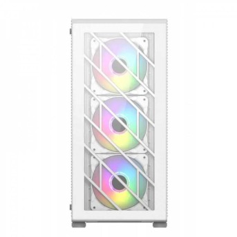 Компьютерный корпус FSP CMT192(W), Без БП, 1xUSB3.0/2xUSB2.0, 4xFAN120 RGB, 2xGlass, White, ATX в Metoo.kz - Metoo (3)