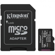 Карта памяти microSDXC 512GB, Kingston SDCS3/512GB, Canvas Select Plus Gen3, A1, 100M/s, +adapter..