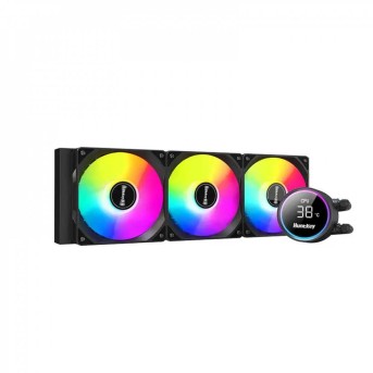 Водяное охлаждение Huntkey GX360R Blacktip Shark, ARGB, LGA115X/1200/1700/185X/AM4/AM5, TDP 300W в Metoo.kz - Metoo (1)