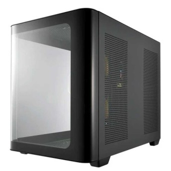 Компьютерный корпус FSP S380, Без БП, 2xUSB3.0, Type-C, 3xFAN120 ARGB, Curved Glas, Black, M-ATX - Metoo (3)