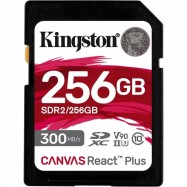 Карта памяти SD, Kingston Canvas React Plus, 256GB, SDR2/256GB, UHS-II, R300/W260..