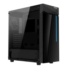 Компьютерный корпус GigaByte C200 GLASS, Без БП, 2xUSB3.0, 1xFAN120, RGB LED switch, Black, ATX