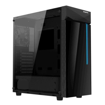 Компьютерный корпус GigaByte C200 GLASS, Без БП, 2xUSB3.0, 1xFAN120, RGB LED switch, Black, ATX в Metoo.kz - Metoo (1)