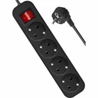Удлинитель с заземлением Defender G430 Выключатель, 3.0 м, 4 розетки, черный в Metoo.kz - Metoo (2)