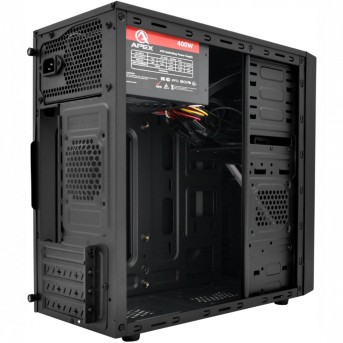 Компьютерный корпус APEX-V05, RGB, (400W), black, MATX в Metoo.kz - Metoo (3)