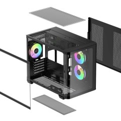 Корпус Ocypus Iota C50 BK Curve ARGB Digital mATX/ITX 2xUSB Type-C Черный Iota-C50-BKD300CD-GL..