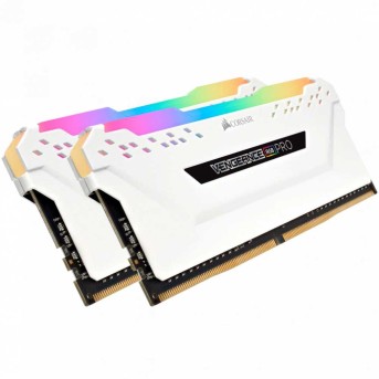CORSAIR VENGEANCE RGB PRO 32GB (2x16GB) DDR4 3200 (PC4-25600) C16 1.35V Desktop Memory - White, 0840006620075 в Metoo.kz - Metoo (2)