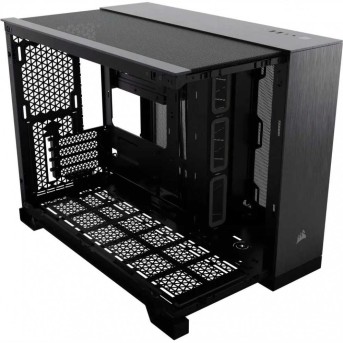 CORSAIR 2500X Micro ATX Dual Chamber PC Case - Black/Obsidian Aluminum в Metoo.kz - Metoo (2)