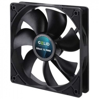 Кулер для корпуса GELID SILENT 12 PWM BLACK, FN-PX12-16, 12cm, 750-1600rpm, 4Pin, Hydro Dynamic в Metoo.kz - Metoo (2)