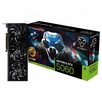 Видеокарта Gainward GeForce RTX 5060 Python III OC, 8Gb/128bit GDDR7, HDMIx1+3xDP, PCIe5.0 в Metoo.kz - Metoo (1)