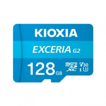 KIOXIA LMEX2L128GG2; 128GB microSD KIOXIA Exceria (gen 2) UHS I U3 V30 with adapter в Metoo.kz - Metoo (1)