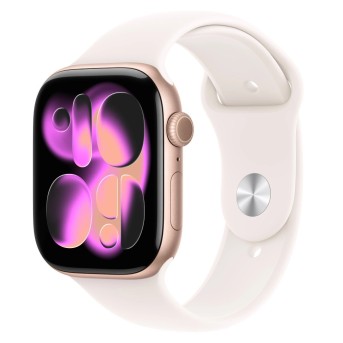 Apple Watch Series 11 GPS 42mm Rose Gold Aluminium Case with Light Blush Sport Band - M/L,Model A3331 в Metoo.kz - Metoo (1)
