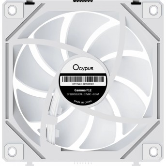 Вентилятор для корпуса Ocypus Gamma F12 UNI WH ARGB 3-IN-1 3x(123x120x25mm) 800-1800RPM 53CFM Белый в Metoo.kz - Metoo (3)