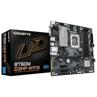 Материнская плата GIGABYTE B760M D3HP WIFI6, LGA1700, PCIe4.0, 4xDDR5, D-SUB+HDMI+DP, 2xM.2, mATX в Metoo.kz - Metoo (1)