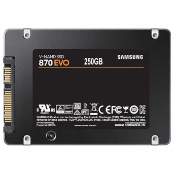 Твердотельный накопитель 250GB SSD Samsung 870 EVO 2,5" SATA3 R560Mb/s W530MB/s MZ-77E250BW в Metoo.kz - Metoo (4)