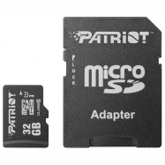 Карта памяти MicroSD Patriot LX microSDHC, 32GB, PSF32GMCSDHC10, Class 10, UHS-I, + adapter SD