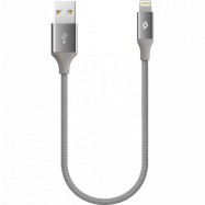 ttec AlumiCable Ligthning USB Charge / Data Mini Cable , 30cm , Space Gray..