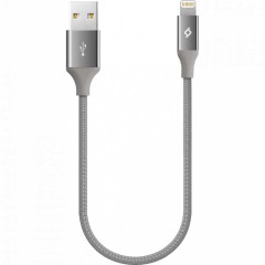 ttec AlumiCable Ligthning USB Charge / Data Mini Cable , 30cm , Space Gray