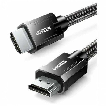 Кабель Ugreen HD135 HDMI M/M Round Cable Zinc Alloy Shell Braided, 3m, Gray, 80602 в Metoo.kz - Metoo (2)