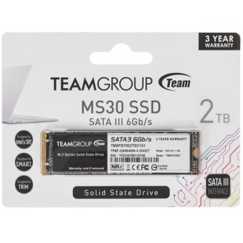 Твердотельный накопитель 2000GB SSD TeamGroup MS30 M.2 SATA 2280 R550/W500MB/s TM8PS7002T0C101 в Metoo.kz - Metoo (1)