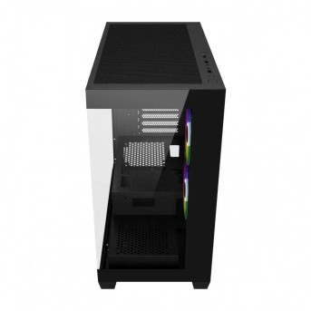 Компьютерный корпус FSP S340, Без БП, 2xUSB3.0, 3xFAN120 ARGB, 2xGlass, Black, ATX - Metoo (3)