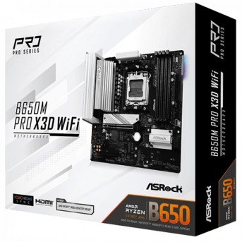 Материнская плата ASRock B650M PRO X3D WIFI AM5 4xDDR5 4xSATA3 3xM.2 Type-C HDMI DP WiFi6E mATX в Metoo.kz - Metoo (6)